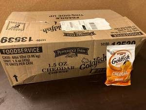lot 8 image: Goldfish Crackers