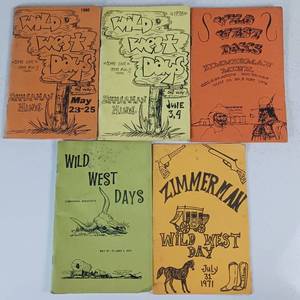 lot 23 image: Wild West Days x 5  plus programs and ads from 70s
