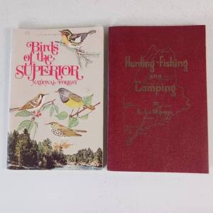lot 24 image: HUNTING FISHING CAMPING BIRD BOOKS