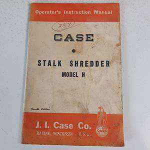 lot 35 image: MODEL STALK SHREDDER   CASE OPERATORS MANUAL  VINTAGE