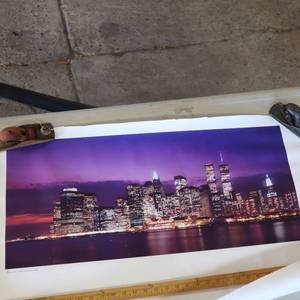 lot 169 image: LOT OF 2 POSTERS THAT ARE IDENTICAL  BOTH HAVE TWIN TOWERS