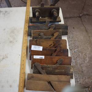 lot 156 image: AN EVEN LARGER LOT OF 9 VARIOUS TYPES AND STYLES OF PLANERS