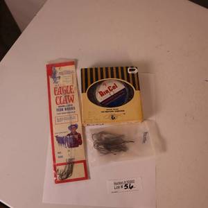 lot 56 image: LOT OF FISHING HOOKSLINES EAGLECLAW