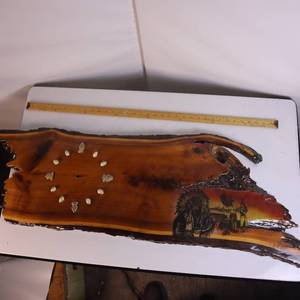 lot 82 image: Custom hardwood CLOCK FACE