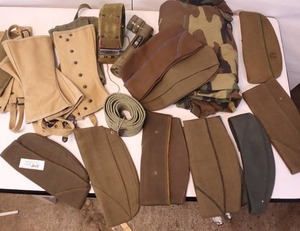 lot 205 image: LOT OF MISC. MILITARY GARB