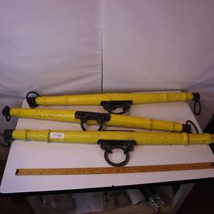 lot 219 image: LOT OF 3 PAINTED Singletree (or Swingletree)