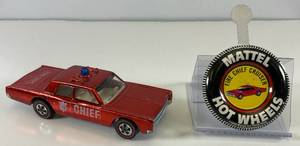 lot 44 image: 1968 REDLINE Hot Wheels Fire Chief Cruiser With Button & Blue Light On Top Very Nice Condition