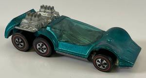 lot 61 image: 1970 REDLINE Hot Wheels Six Shooter  Transparent Aqua Nice Condition