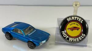 lot 72 image: 1968 REDLINE Hot Wheels Custom AMX Transparent Blue With Button Really Nice Condition
