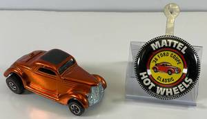 lot 77 image: 1968 REDLINE Hot Wheels Classic 36 Ford Coupe Transparent Orange With Button Very Nice Condition