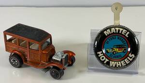 lot 78 image: 1968 REDLINE Hot Wheels Classic 31 Ford Woodie Transparent Orange With Button Nice Condition