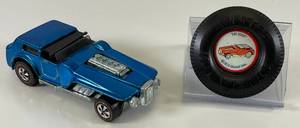 lot 80 image: 1970 REDLINE Hot Wheels The Hood Transparent Blue With Button Super Nice Condition