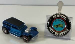 lot 90 image: 1969 REDLINE Hot Wheels The Demon Transparent Blue With Button Very Nice Condition
