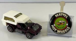 lot 97 image: 1969 REDLINE Hot Wheels Power Pad Transparent Dark Plum With Button Really Nice Condition