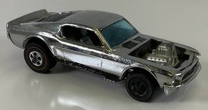 lot 111 image: 1969 REDLINE Hot Wheels Chrome Boss Hoss Mustang Nice Condition