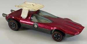 lot 139 image: 1969 REDLINE Hot Wheels Swingin Wing Transparent Red Very Nice Condition