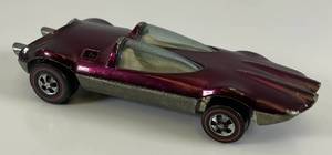lot 142 image: 1969 REDLINE Hot Wheels Swingin Wing Transparent Plum Purple Nice Condition (Missing Wing)