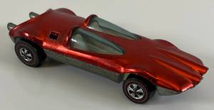 lot 143 image: 1969 REDLINE Hot Wheels Swingin Wing Transparent Red Really Nice Condition (Missing Wing)