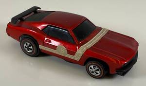 lot 148 image: 1969 REDLINE Hot Wheels SIZZLER Mustang Boss 302 Red Nice Condition