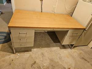 lot 76 image: Rugged Metal Desk