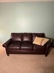 Chocolate Tone Leather Sofa from Lane Furniture