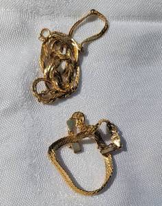 lot 47A image: 14K Yellow Gold BraceletNecklace 10 grams