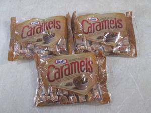 lot 86 image: (B-1) 3 Bags of Kraft Caramels 11oz...