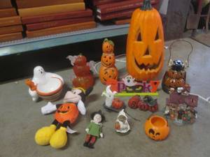lot 102 image: (A-3) Halloween Decor and Figures...