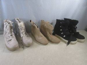 lot 108 image: (A-3) 3 Pairs of Womens Boots Size...
