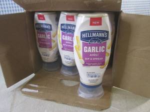 lot 127 image: (C-1) 12 Bottles of Hellmanns Garl...