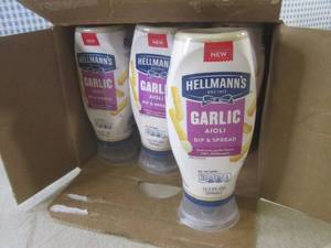 lot 129 image: (C-1) 12 Bottles of Hellmanns Garl...