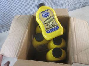 lot 141 image: (B-1) 6 Bottles of Yellow Mustard 2...
