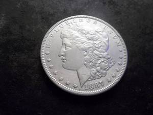 lot 30 image: 1887 Morgan Silver Dollar