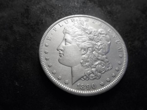 lot 34 image: 1890 S Morgan Silver Dollar
