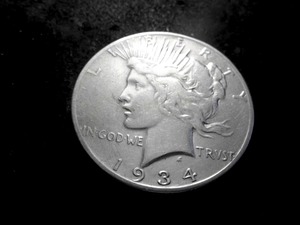 lot 50 image: 1934 S Peace Silver Dollar