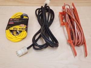 lot 80 image: (3) Assorted Contractors Extension Cords