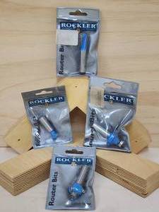 lot 18 image: (4) Assorted Rockler Router Bits