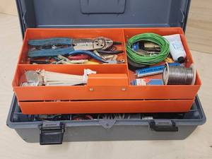 lot 27 image: Electricians Toolbox with Contents