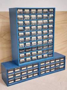 lot 77 image: (3) Storage Organizers with Contents
