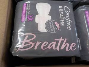 lot 165 image: 8 ct Breathe 12 each Carefree Femin...