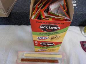 lot 66 image: Box of 16 Jack Links Meat Sticks 1....