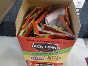lot 70 image: Box of 16 Jack Links Meat Sticks 1....