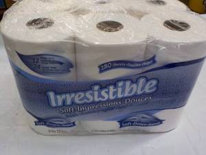 lot 85 image: 12 Rolls Irrestible 2 ply Bath Tiss...