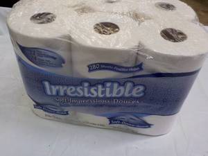 lot 89 image: 12 Rolls Irrestible 2 ply Bath Tiss...