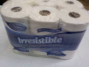 lot 90 image: 12 Rolls Irrestible 2 ply Bath Tiss...