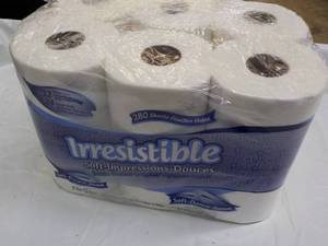 lot 92 image: 12 Rolls Irrestible 2 ply Bath Tiss...