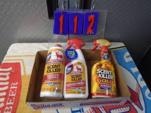 lot 112 image: Flat of scent killer. As shown.