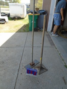 lot 133 image: Qty of 2 tampers. 1 10x10 and 1 homemade. As shown.