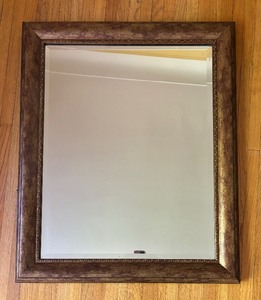 lot 40A image: Wooden Framed Decorative Wall Mirror