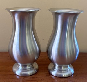 lot 41 image: Pair of Preisner Pewter Vases